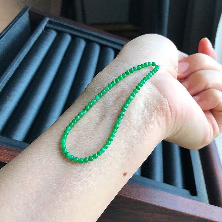 包缅甸料 天然A货翡翠手串小米珠手链辣色浓俏正阳绿色证书小米辣,珠宝/钻石/翡翠,手链/手串,淘宝优惠券,粉丝福利购,淘宝优惠卷