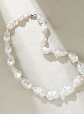 大女皇巴洛克不规则异形珠锁骨链