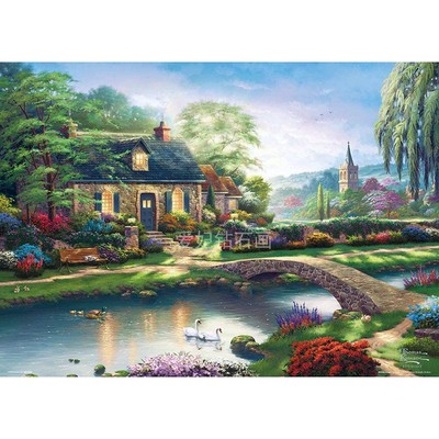 DIY方钻满钻钻石画小桥流水人家梦幻家园小屋贴钻印花十字绣带钻