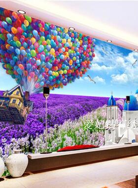 新款客厅大幅方钻满钻全贴钻石画十字绣带钻紫色薰衣草沙发背景墙