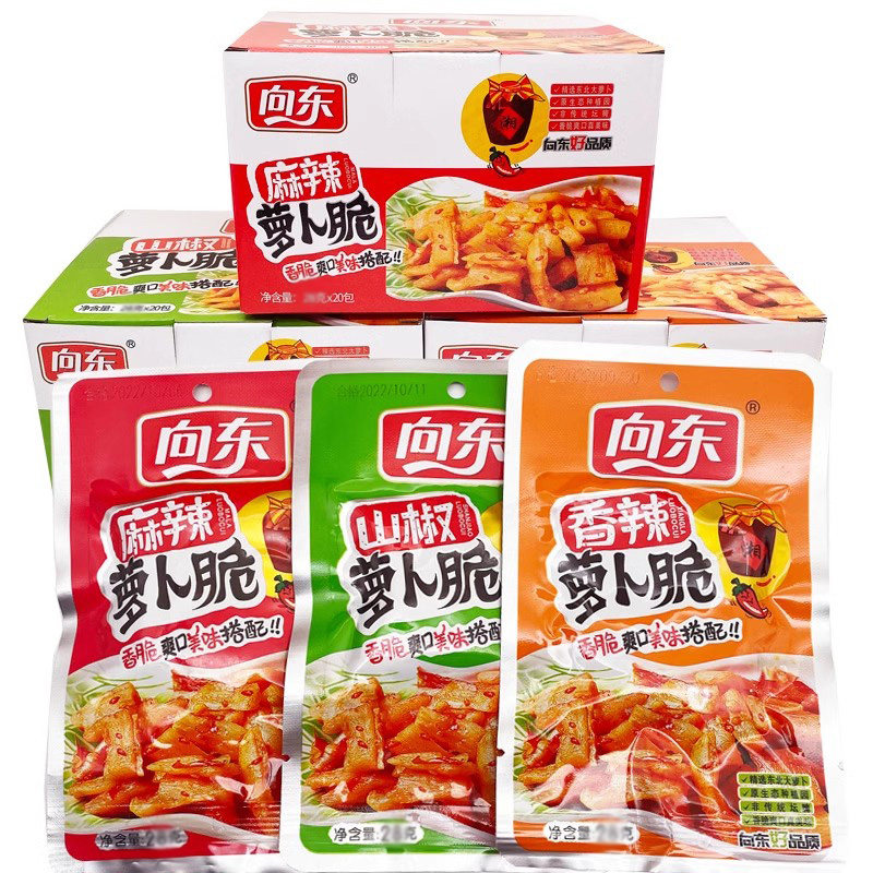 湖南向东山椒萝卜脆 香辣棒棒干条下饭咸酱菜麻辣小包装零食