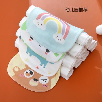 隔汗巾幼儿园儿童吸汗巾纯棉纱布4层宝宝夏季吸汗透气男女垫背巾