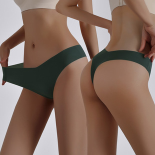 欧美性感比基尼冰丝痕女士丁字裤 隐形透气低腰瑜伽女生内裤
