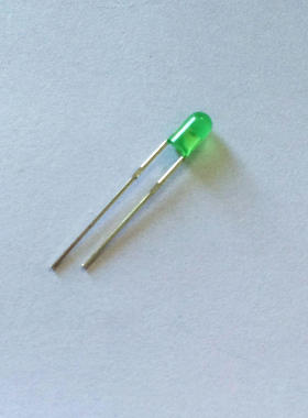 3mm矮头绿光灯珠 绿色无极性灯珠 f3圆头无边绿发绿光无极灯