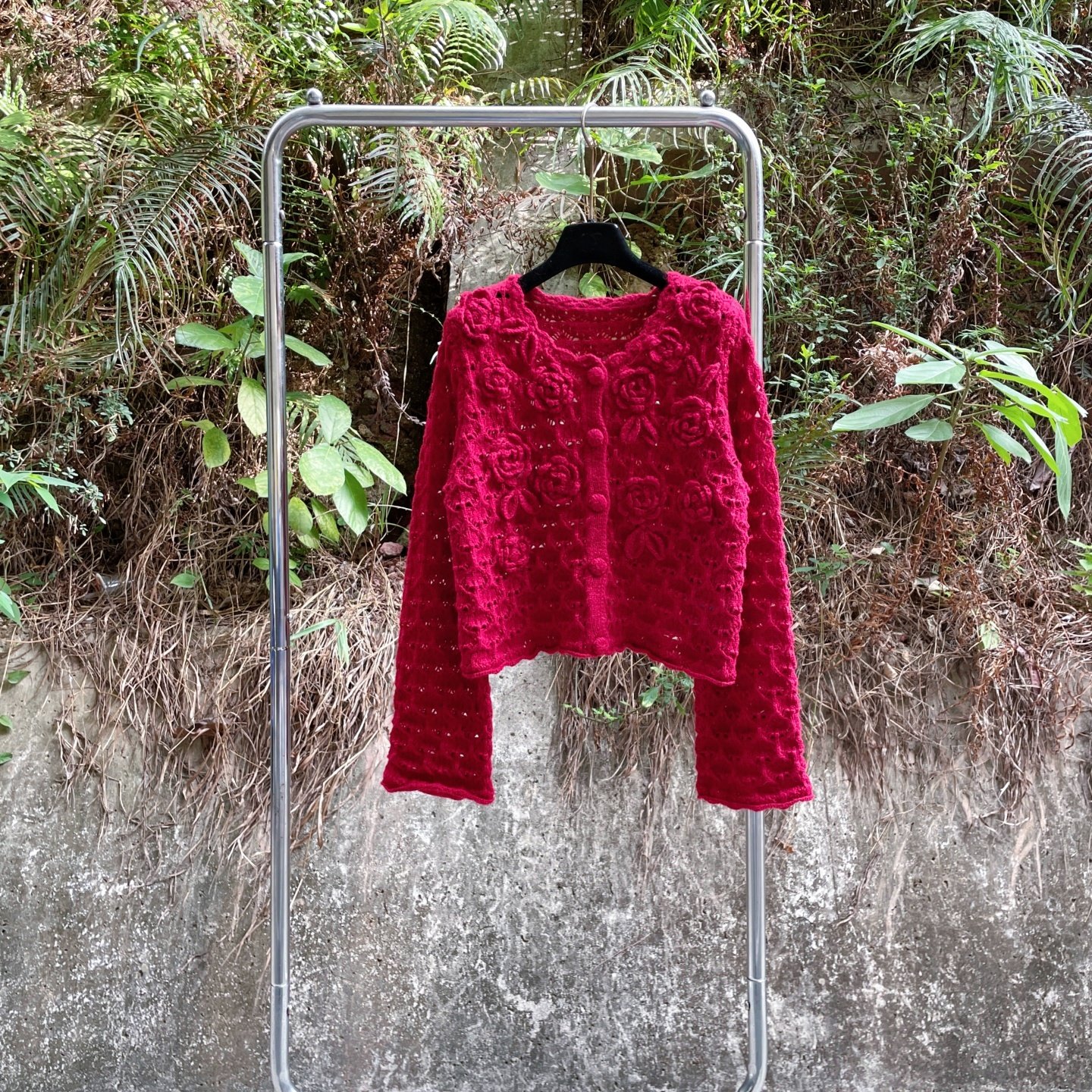 法式复古立体手工钩花喇叭袖针织开衫女秋冬显瘦毛衣高级感上衣,女装/女士精品,毛针织衫,淘宝优惠券,粉丝福利购,淘宝优惠卷