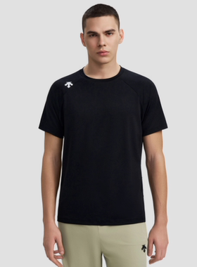 DESCENTE/迪桑特男士T恤夏季运动透气凉感短袖圆领上衣D5291TTS30