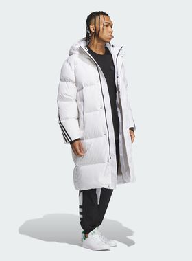 Adidas官方正品三叶草男子冬季保暖长款运动羽绒服IU4832IU4831