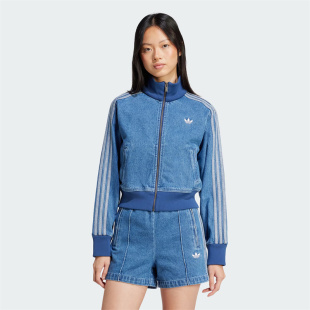 ADIDAS阿迪达斯 休闲短款牛仔立领运动夹克外套JD2570/JD3110