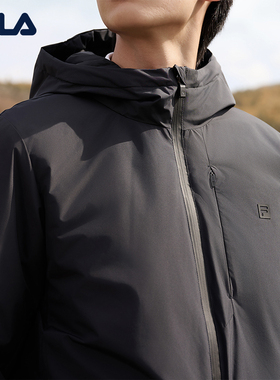 FILA 斐乐2024冬季新款时尚休闲基础连帽男士羽绒服F11M443905F