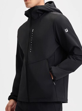 FILA/斐乐男士新款健身运动基础简约梭织外套连帽上衣A11M521706F