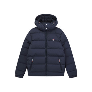 FILA 羽绒服舒适简约日常连帽基础羽绒服F51M348913A 斐乐男装