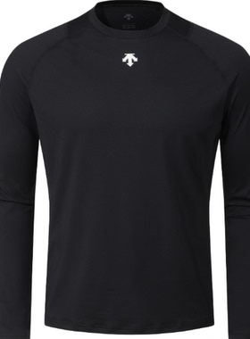 迪桑特DESCENTE字母圆领插肩长袖T恤男款SR121TCO13