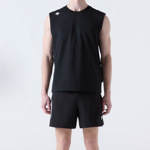 迪桑特Descente男女同款 背心圆领运动宽松透气上衣SQ223UST41 无袖