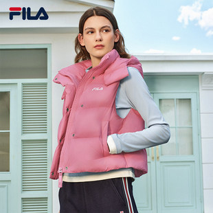 FILA斐乐运动羽绒马甲女子时尚 休闲保暖羽绒服F51W549903