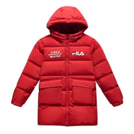 斐乐男女小童休闲中长款羽绒服