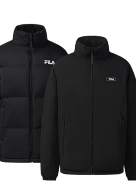 FILA斐乐双面穿外套面包服防泼水防污保暖男女羽绒服F51U549902