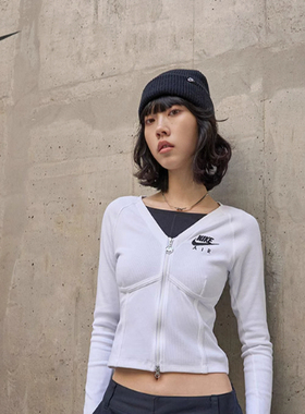 Nike耐克女子长袖上衣春季新款休闲运动刺绣个性柔软FD2377