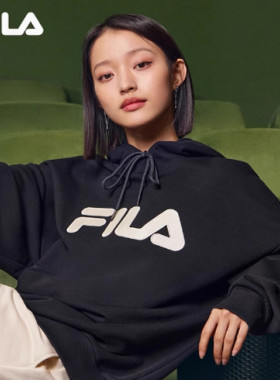 FILA斐乐连帽卫衣男女款复古宽松休闲运动情侣装上衣F51U338298F
