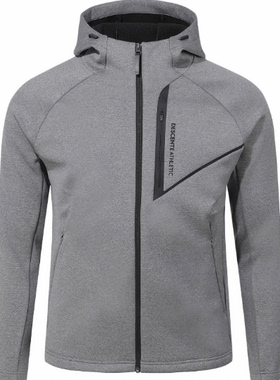 迪桑特DESCENTE字母图案连帽拉链外套男女同款SQ123TFT11