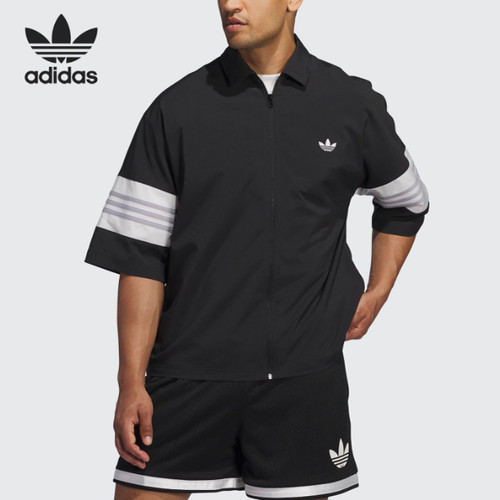 adidas阿迪达斯男女短袖时尚宽松POLO衬衫五分袖 IY7373 IY7392