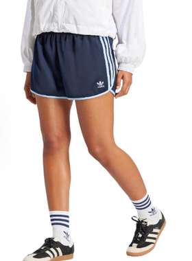 Adidas/阿迪达斯三叶草女子蓝色复古宽松运动短裤JD3121 KB5463