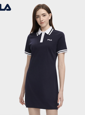 斐乐/FILA女运动连衣裙夏季时尚休闲经典POLO领连衣裙F11W329302F