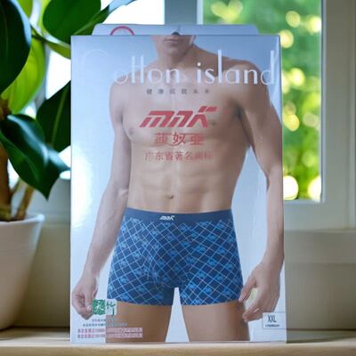 25元2条95831竹纤维纤维男平角裤印花中腰平角裤舒适透气款男裤