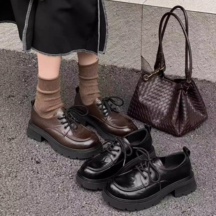 米勒 乐福鞋 2026新款 子增高厚底防滑单鞋 女潮9039 英伦风小皮鞋