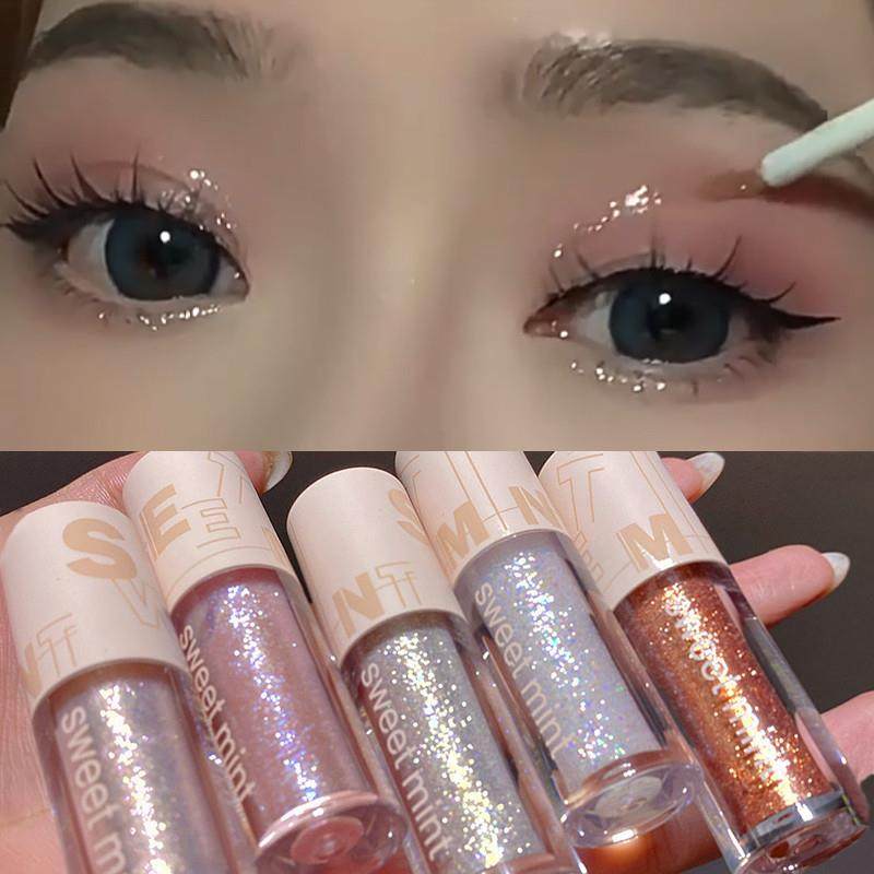 爆闪液体眼影超闪一滴泪细闪亮片银白色金色亮晶晶舞台妆提亮眼妆