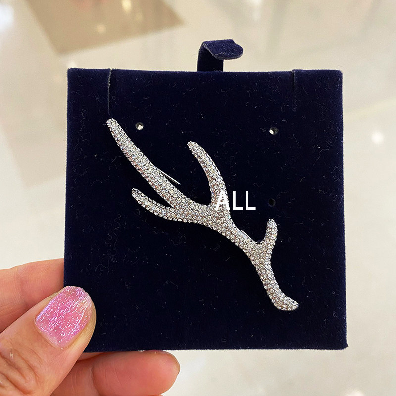 奥地利施晶银色水晶北极麋鹿鹿角女胸针别针胸花女 5499624 包邮