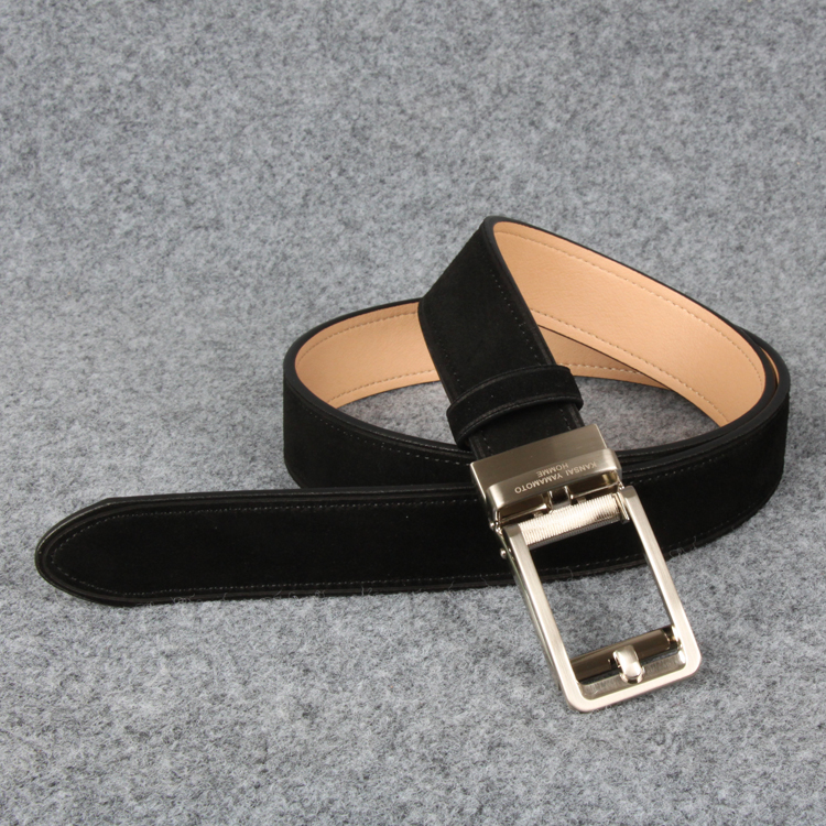 男款翻毛牛皮精致自动扣皮带