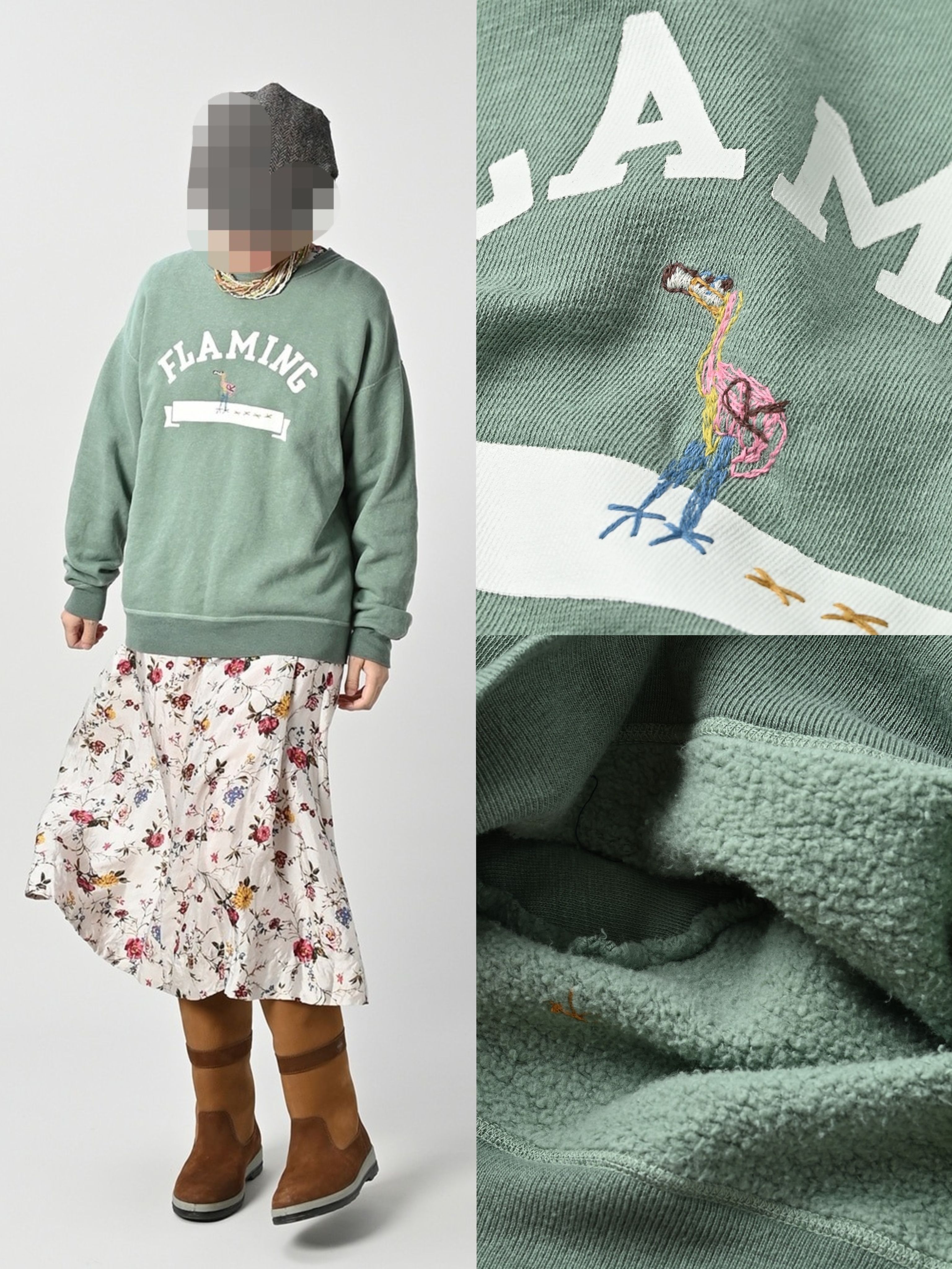 日系2025秋冬圆领长袖加绒卫衣