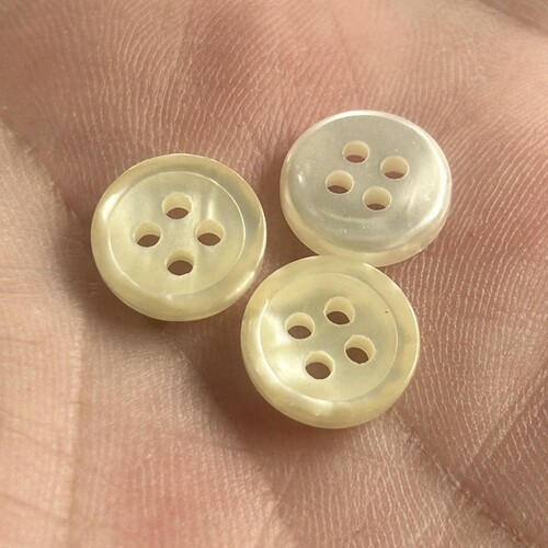 珍珠米白色高档仿贝壳纽扣衬衫扣