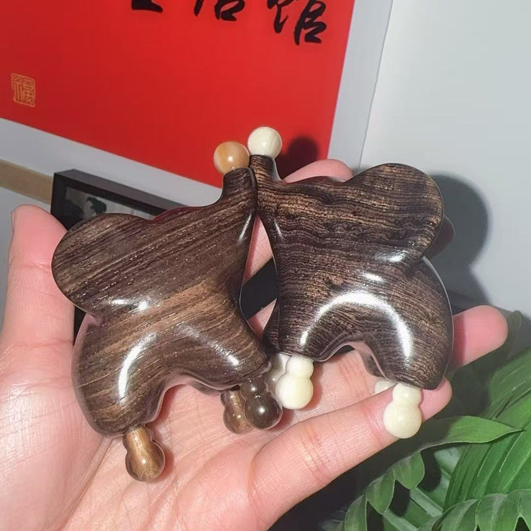 紫光檀小黄牛【小飞象】刮鼻梁提拉工具刮鼻眼部面部挺拨筋棒