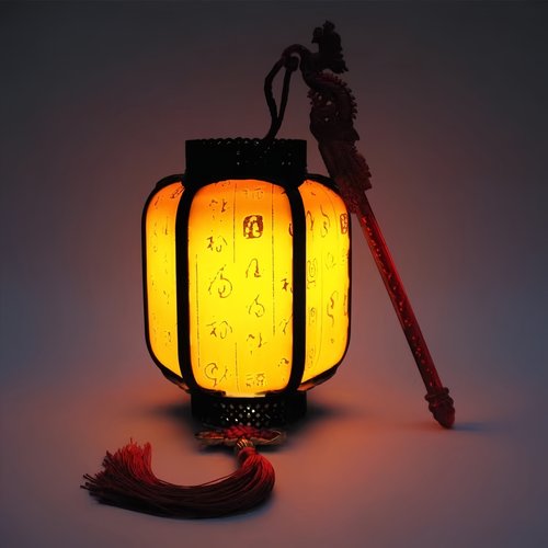 中秋节新年元宵手提发光古风灯笼