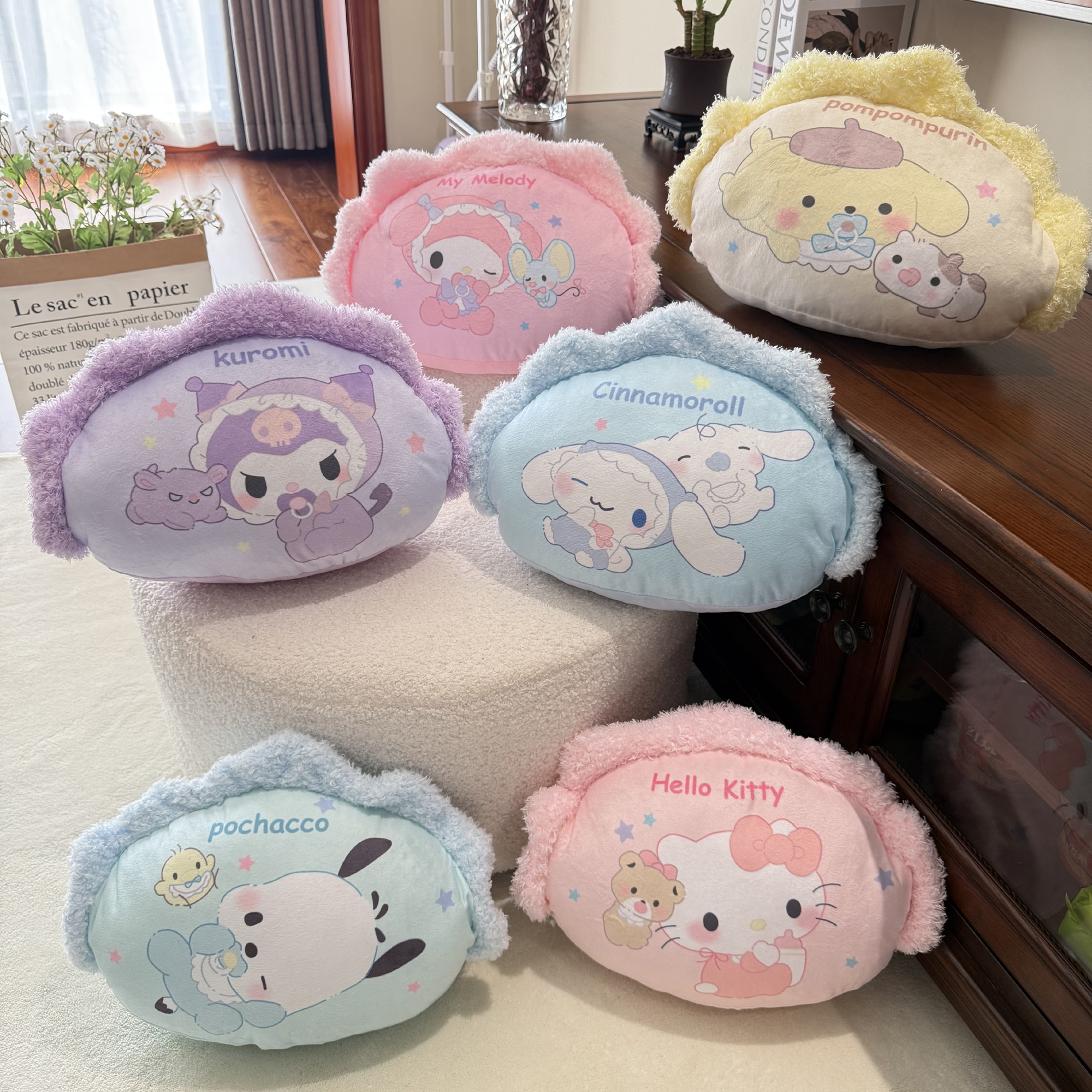 可爱卡通饺子暖手抱枕暖手捂枕头