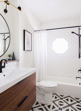 免打孔黑色浴室直杆茶色晾衣杆白色窗帘杆灰色可伸缩浴帘杆弧形杆