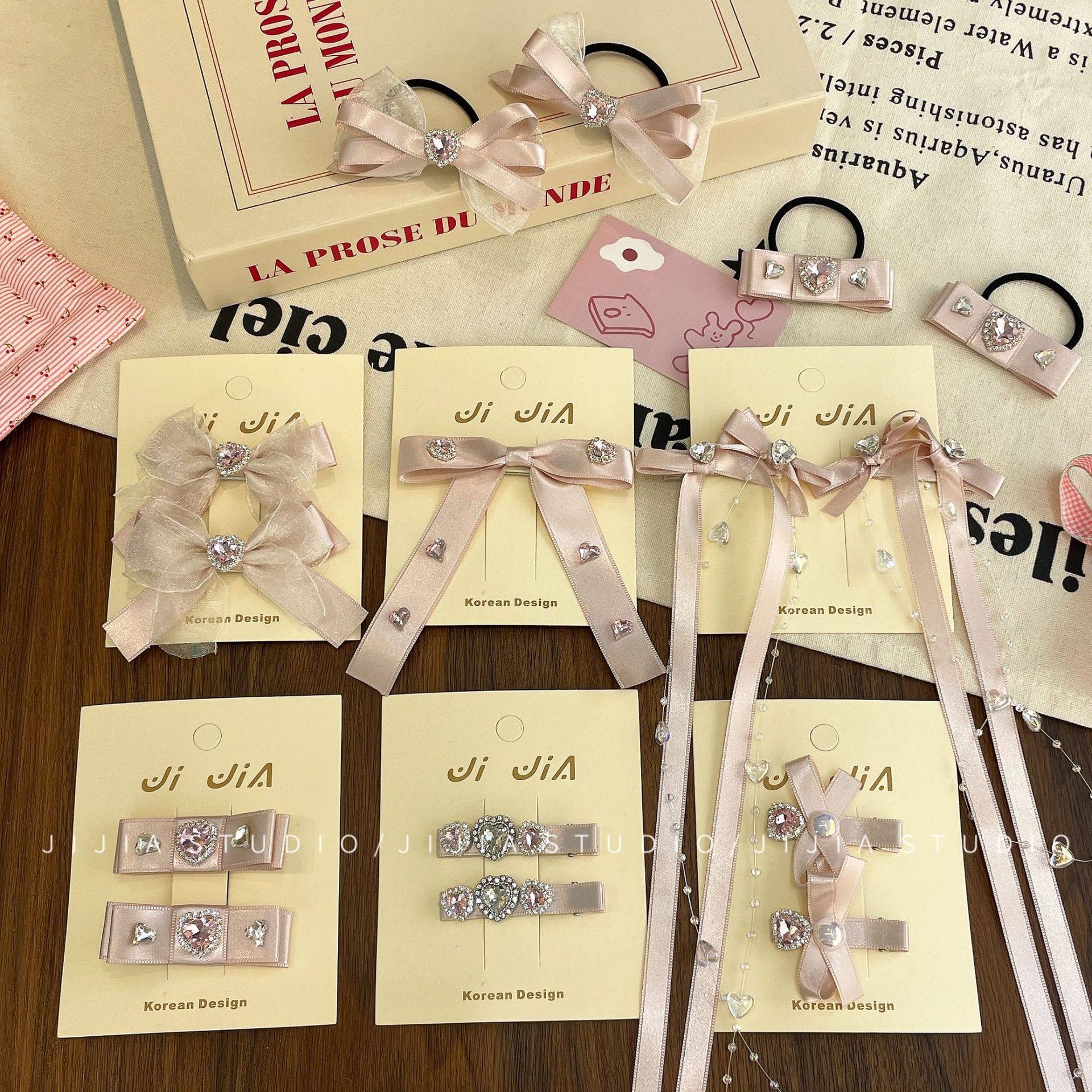 水钻蝴蝶结发夹韩系甜美公主发夹粉色爱心闪钻碎发夹气质碎发夹,童装/婴儿装/亲子装,发饰,淘宝优惠券,粉丝福利购,淘宝优惠卷