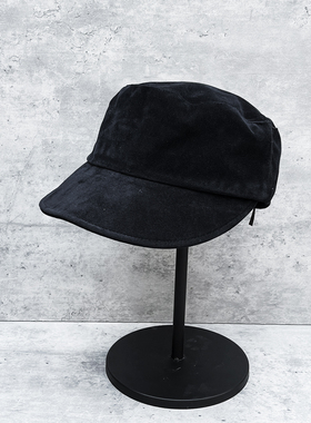 热巴同款翻皮绒黑色马术帽秋冬高端时尚女款2025新款洋气棒球帽子
