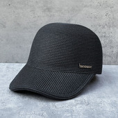 日系长沿简约鸭舌帽子女夏季 防晒草帽百搭马术帽户外出游棒球帽