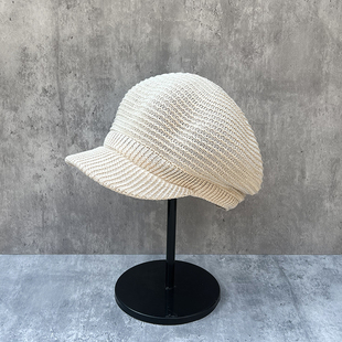 25新款 鸭舌报童帽 可水洗高颅顶显脸小百搭条纹透气贝雷帽女春夏季