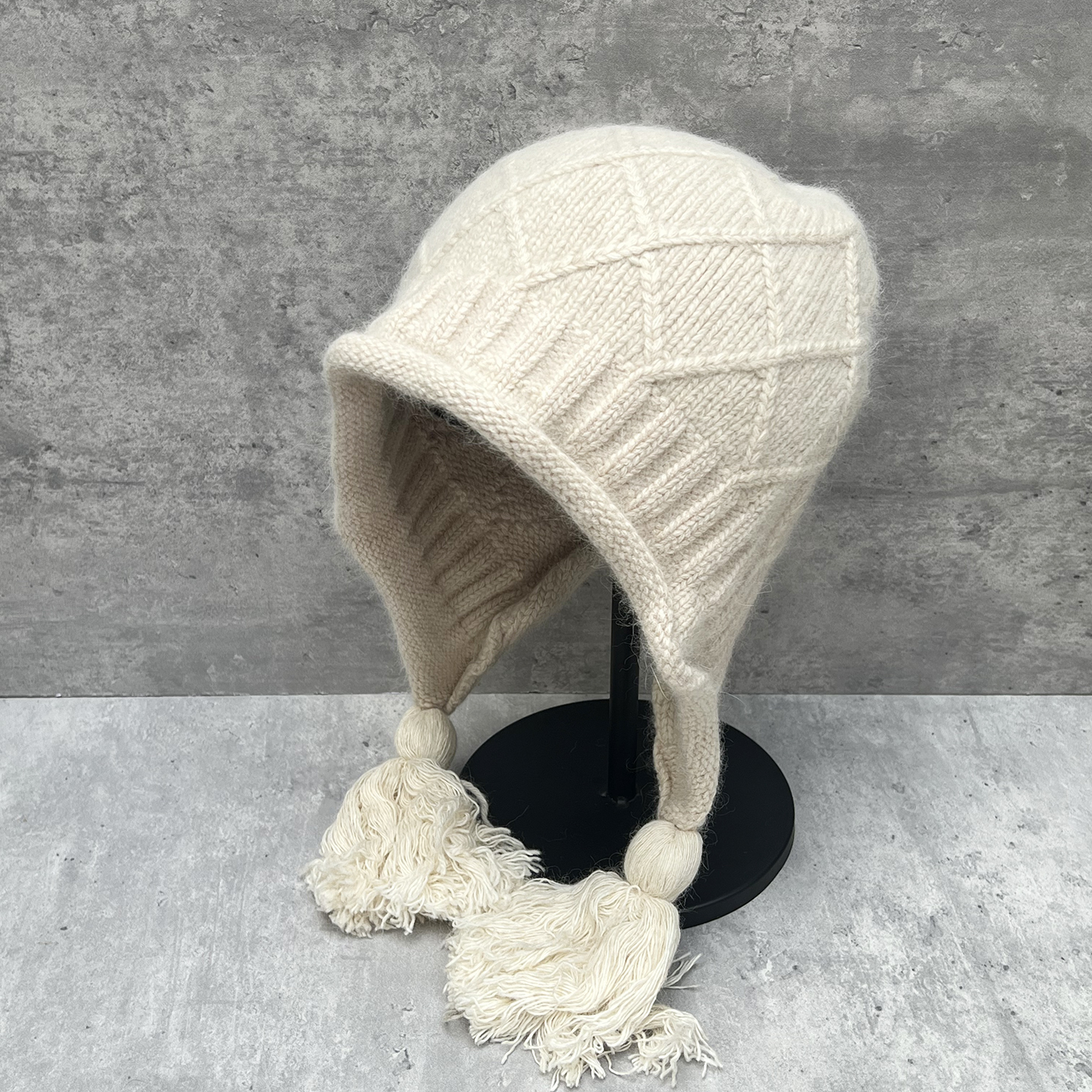 安哥拉兔毛保暖针织帽厚实冷帽冬