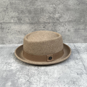 法式 百搭名媛气质爵士帽 英伦风复古凹凸顶短檐羊毛呢礼帽男女时尚