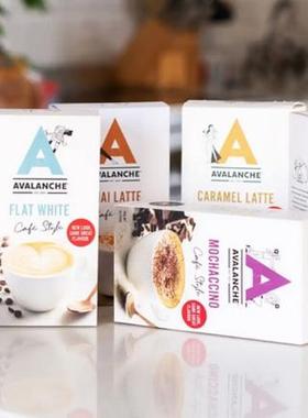 新西兰超市直邮Avalanche馥芮白拿铁卡布奇诺澳白无糖速溶咖啡