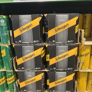新西兰直邮Schweppes 饮料 苏打水 酱汁啤酒 tonic水250ml 6个装