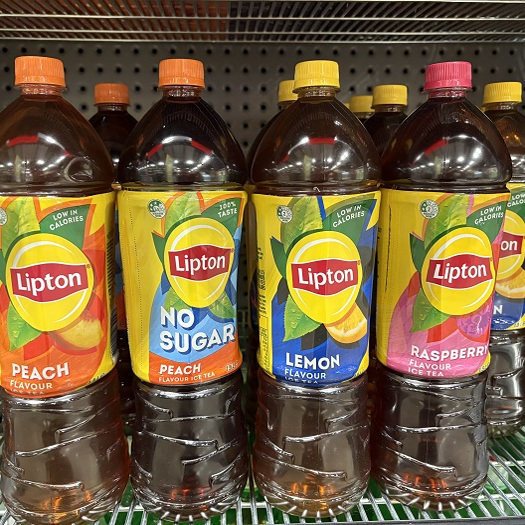 新西兰直邮Lipton冰红茶饮料 覆盆子 低糖 柠檬1.5L 三件包邮