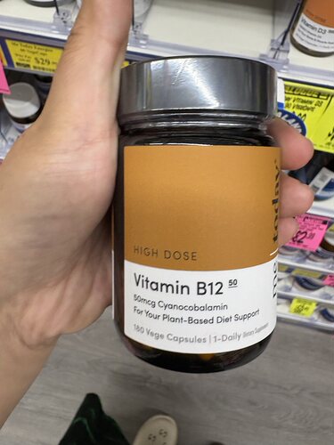 新西兰直邮metoday维生素B12胶囊VB高含量成人中老年维他命180粒