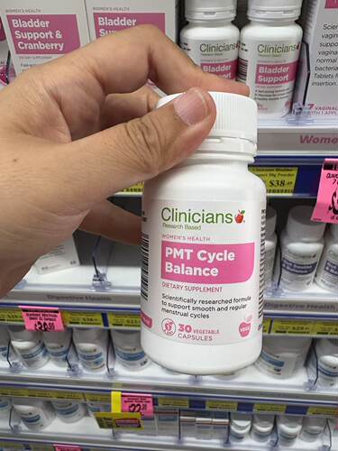 新西兰直邮Clinicians科立纯圣洁莓PMT暖宫丸活血调痛 经酮平衡