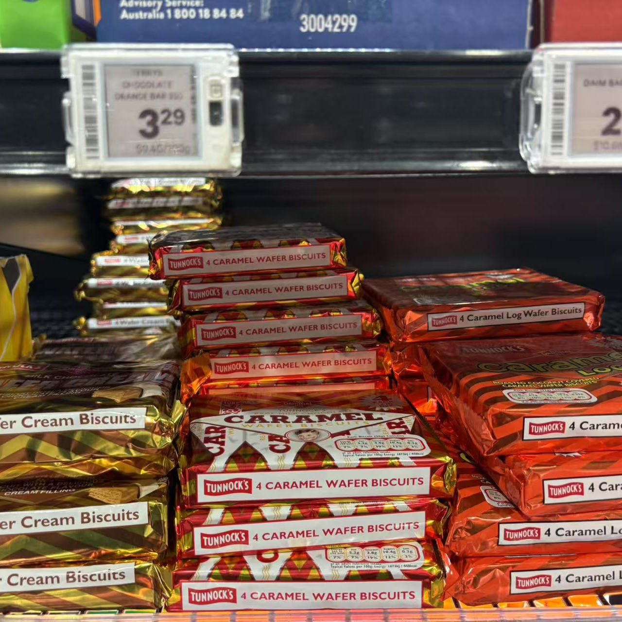 新西兰直邮英国苏格兰Tunnocks焦糖巧克力威化饼干牛奶巧克力