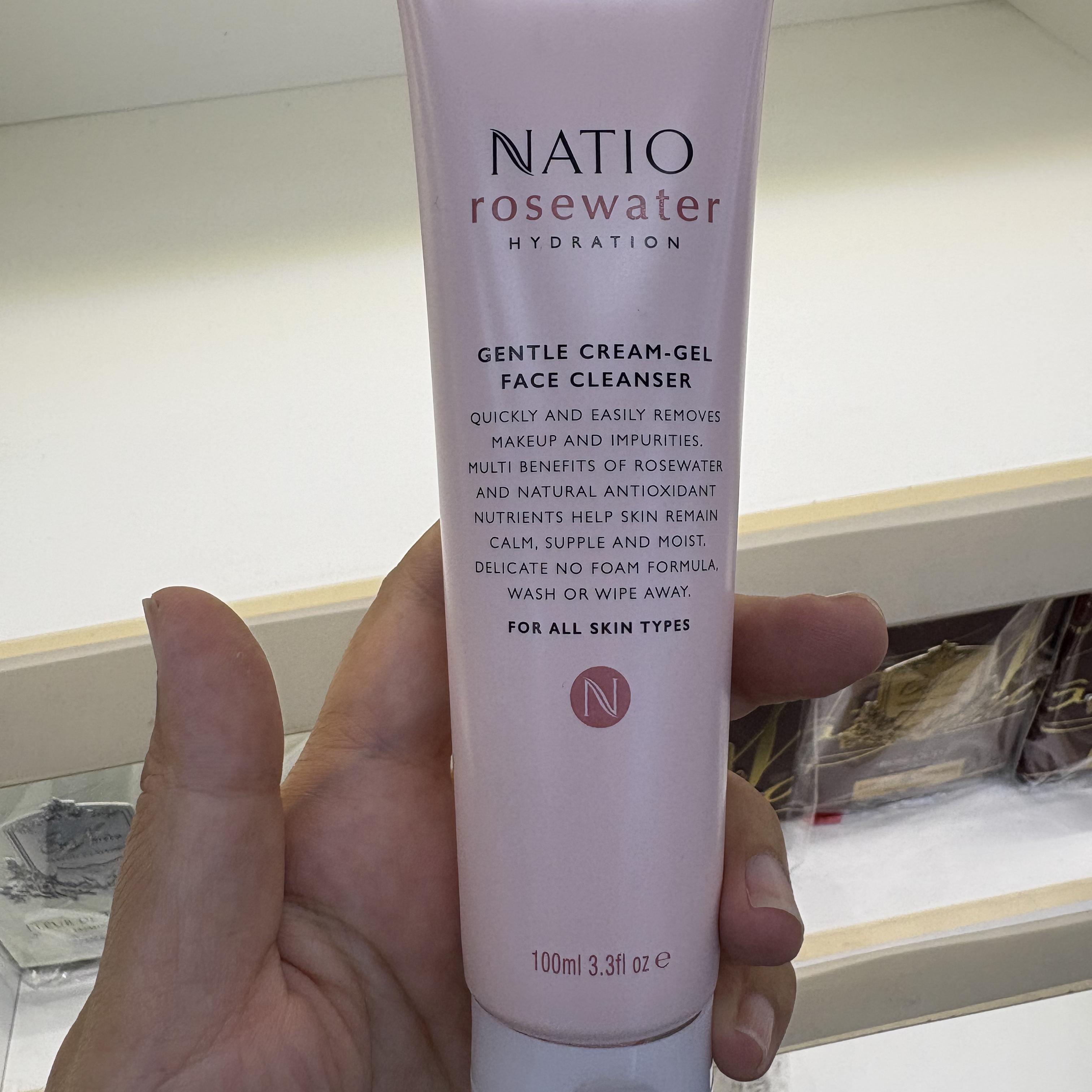 新西兰直邮Natio玫瑰水保湿洁面乳洗面奶 100ml